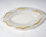 Gold Frosted Oval Small Tray