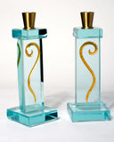 Gold Fern Short Candle Holders --SOLD--
