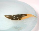 Gold Printed Leaf Serving Bowl