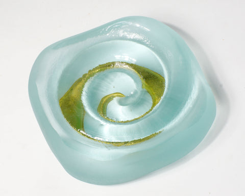 Gold Frosted Spiral Soap Dish --SOLD--