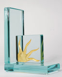 Gold Flame Bookends