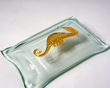 Gold Seahorse Small Tray --Sold--