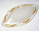 Gold Frosted Oval Small Tray
