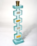 Silver And Gold Geometrik Tall Candle Holders