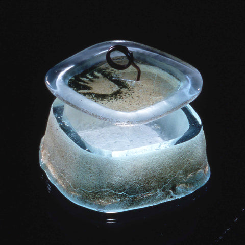 Sand-cast Glass Box with Lid